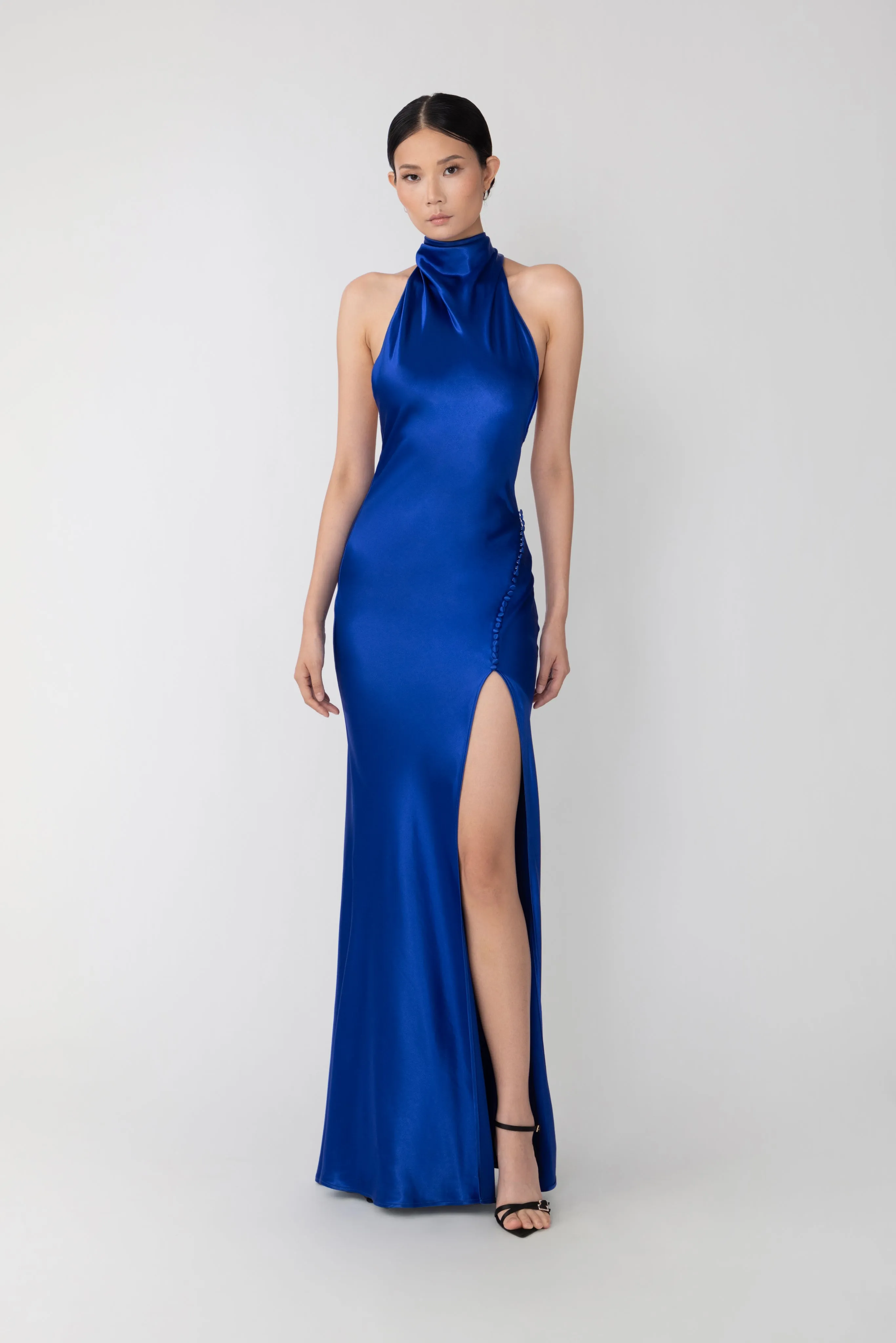 Penelope Backless Satin Gown