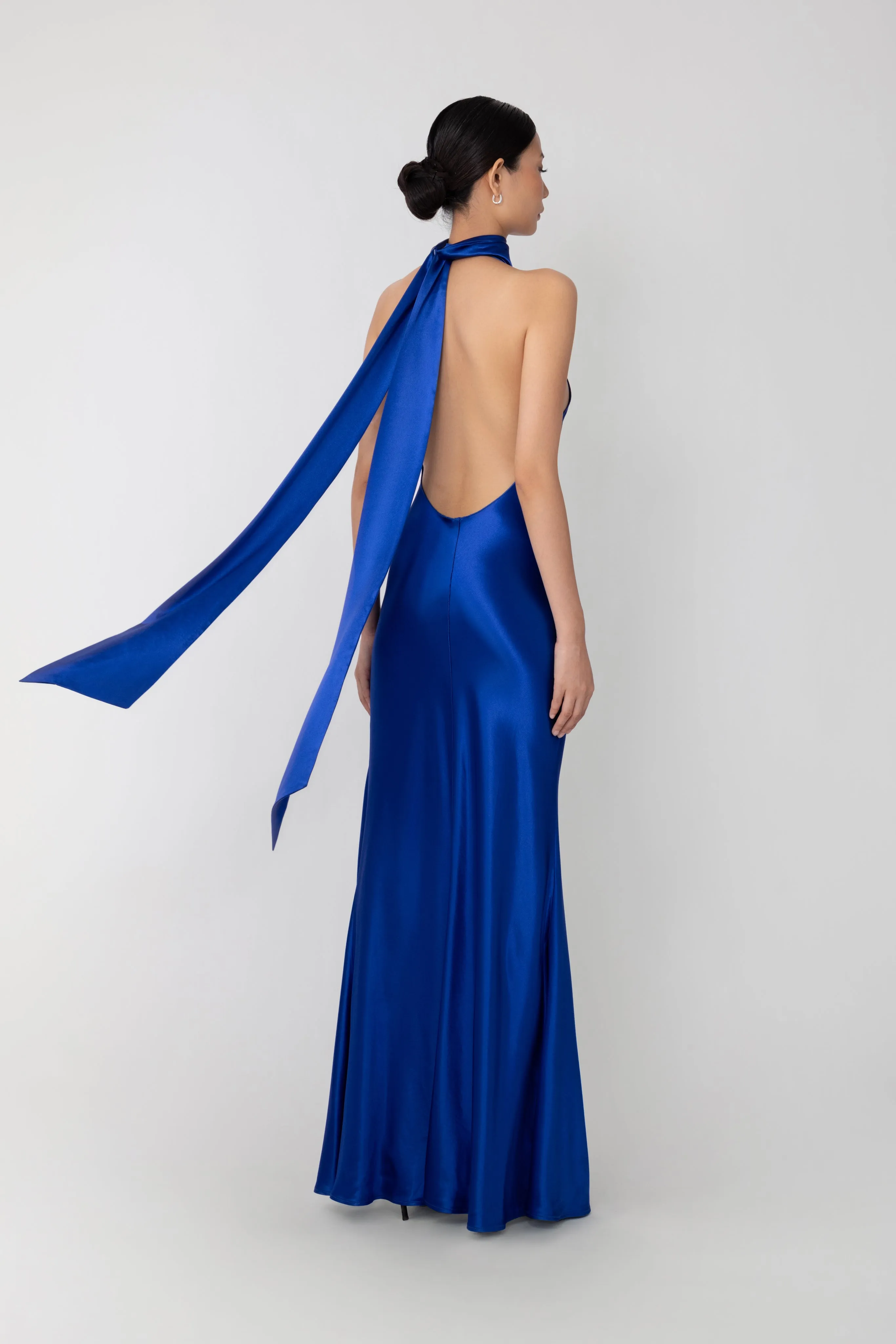 Penelope Backless Satin Gown