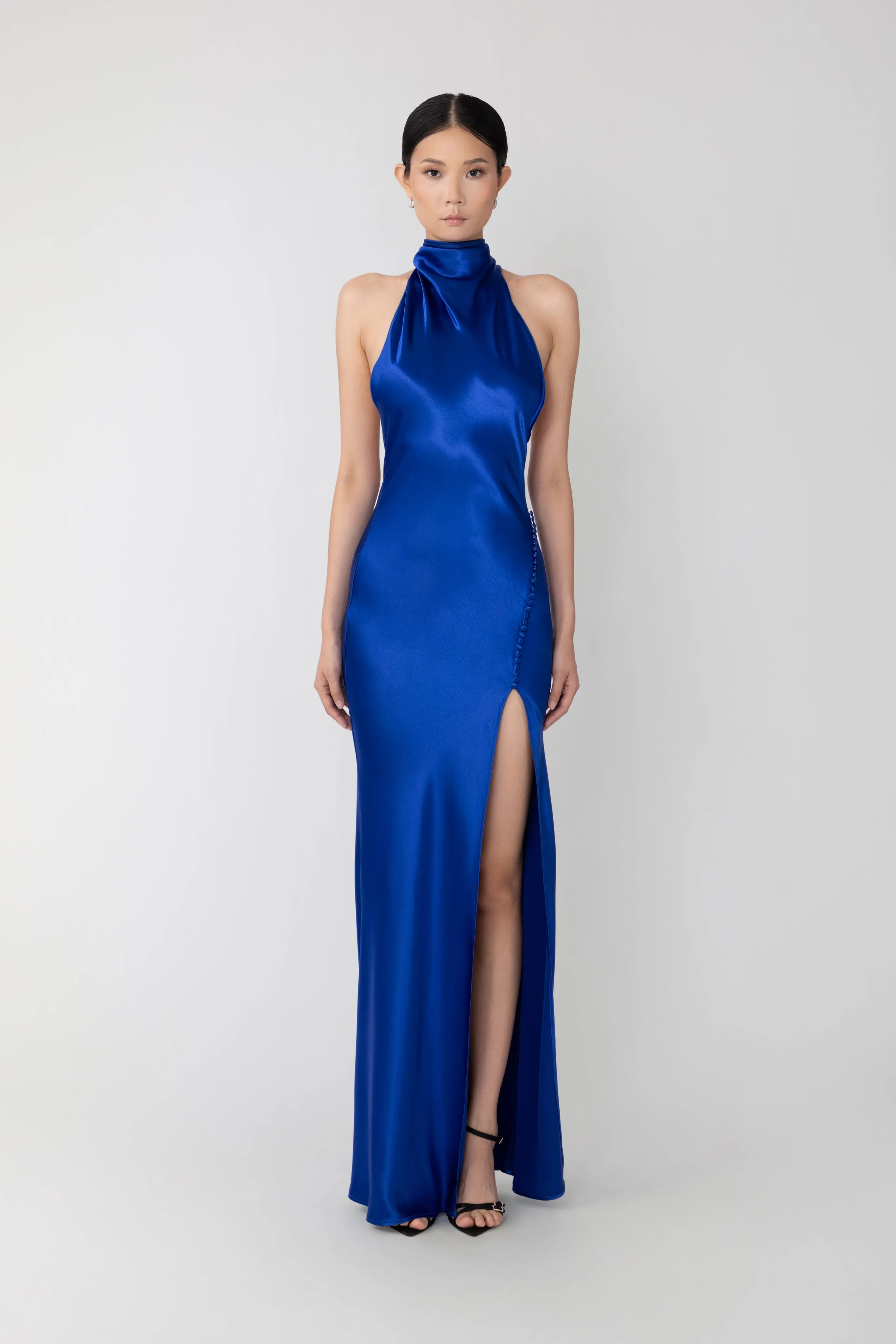 Penelope Backless Satin Gown