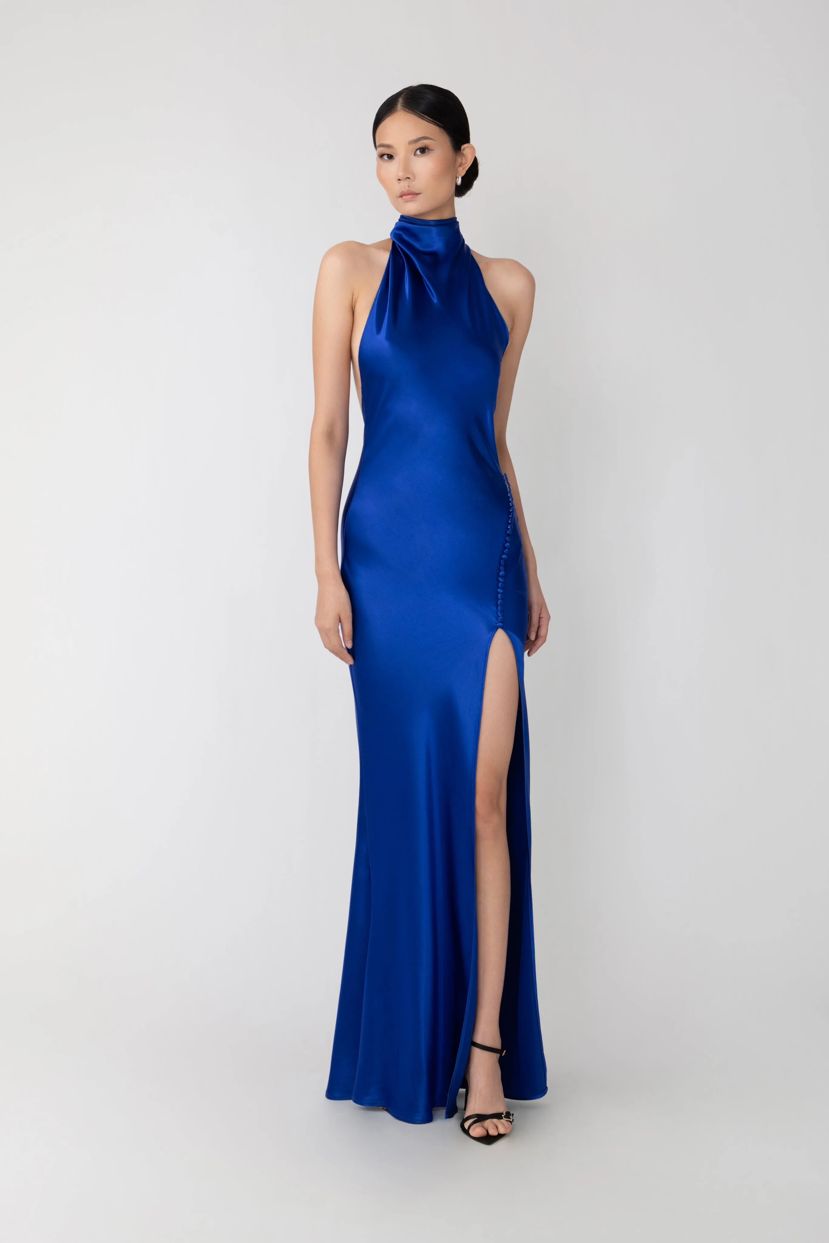 Penelope Backless Satin Gown