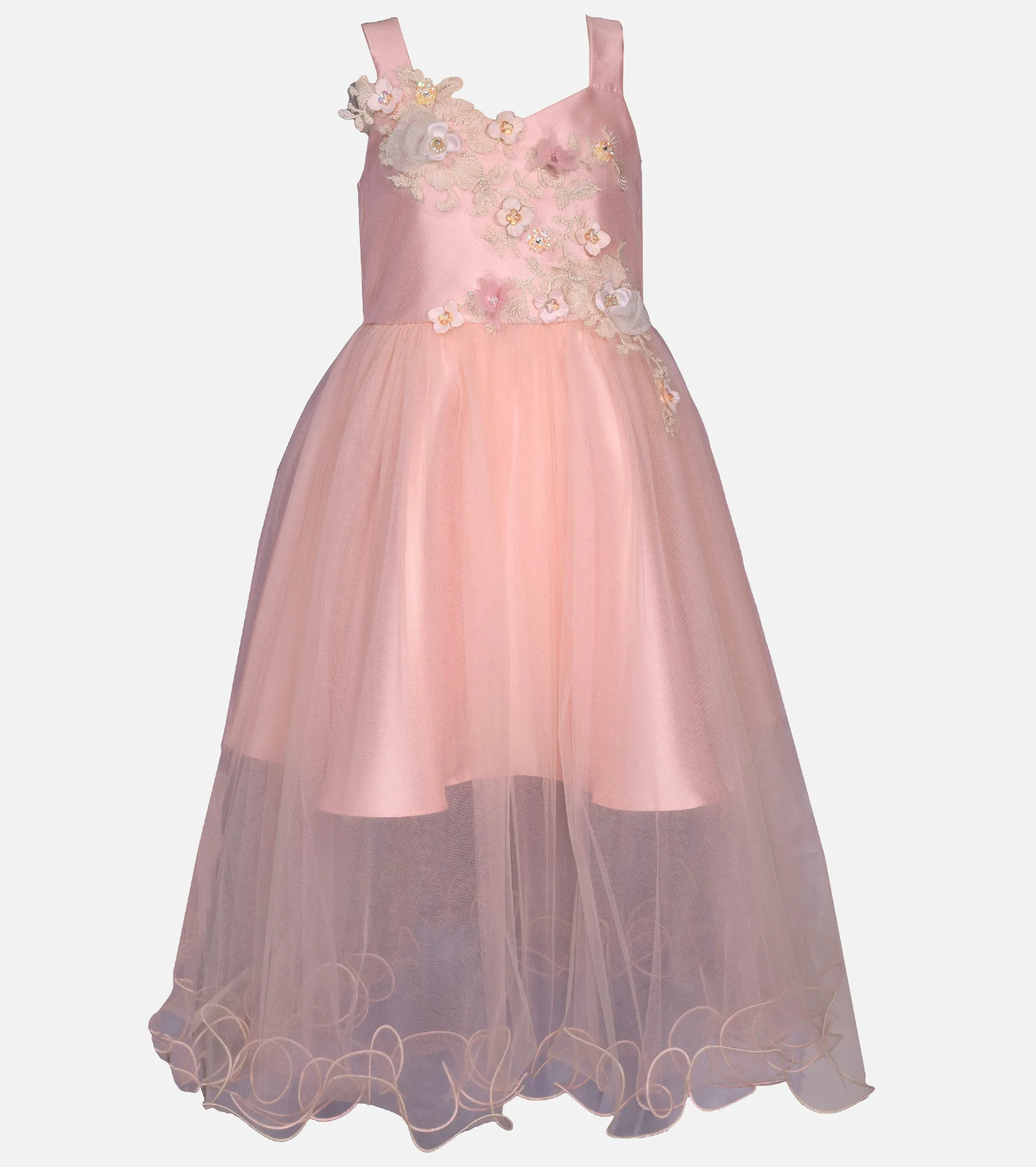 Perla Appliqued Party Dress