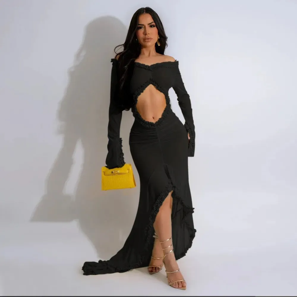 perspective long sleeved dress