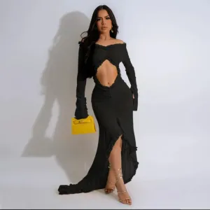 perspective long sleeved dress