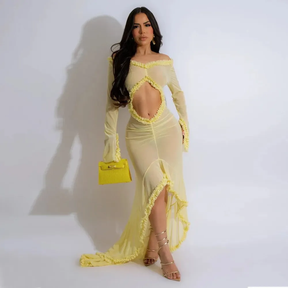perspective long sleeved dress
