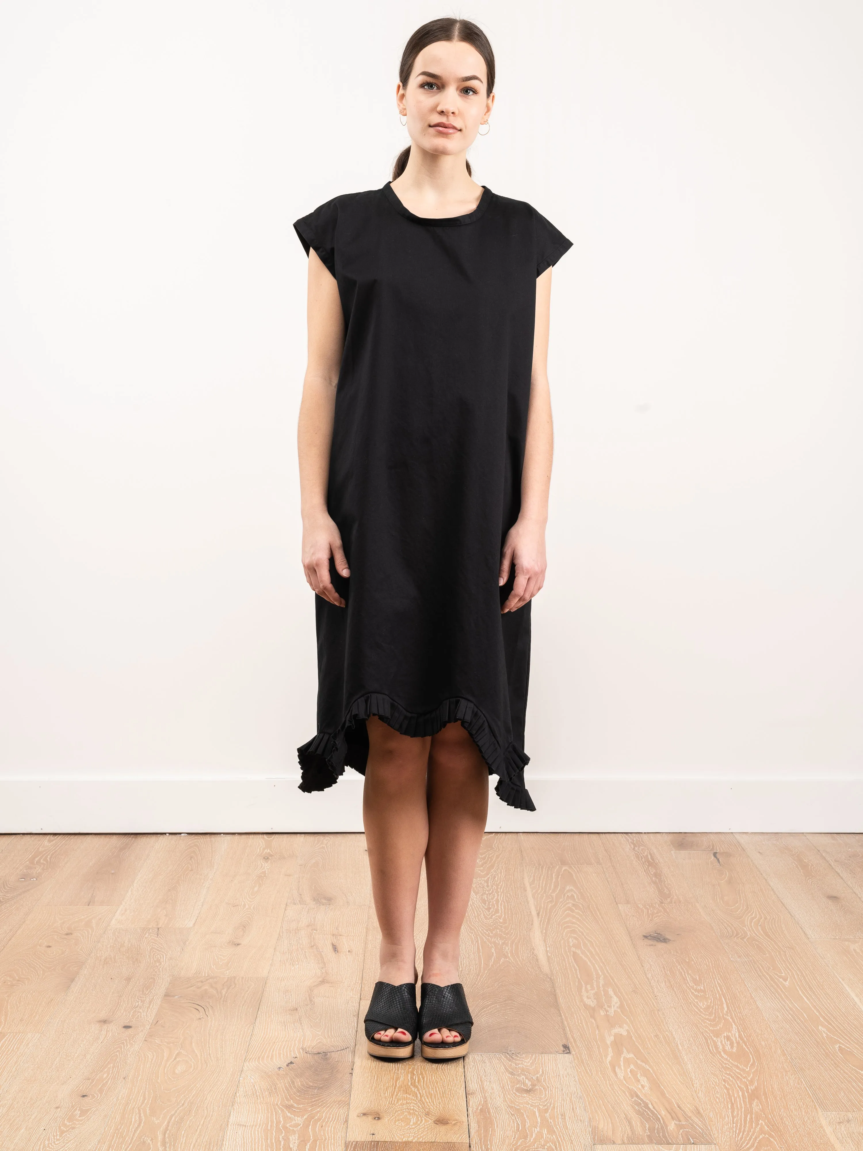 pleated hem dress