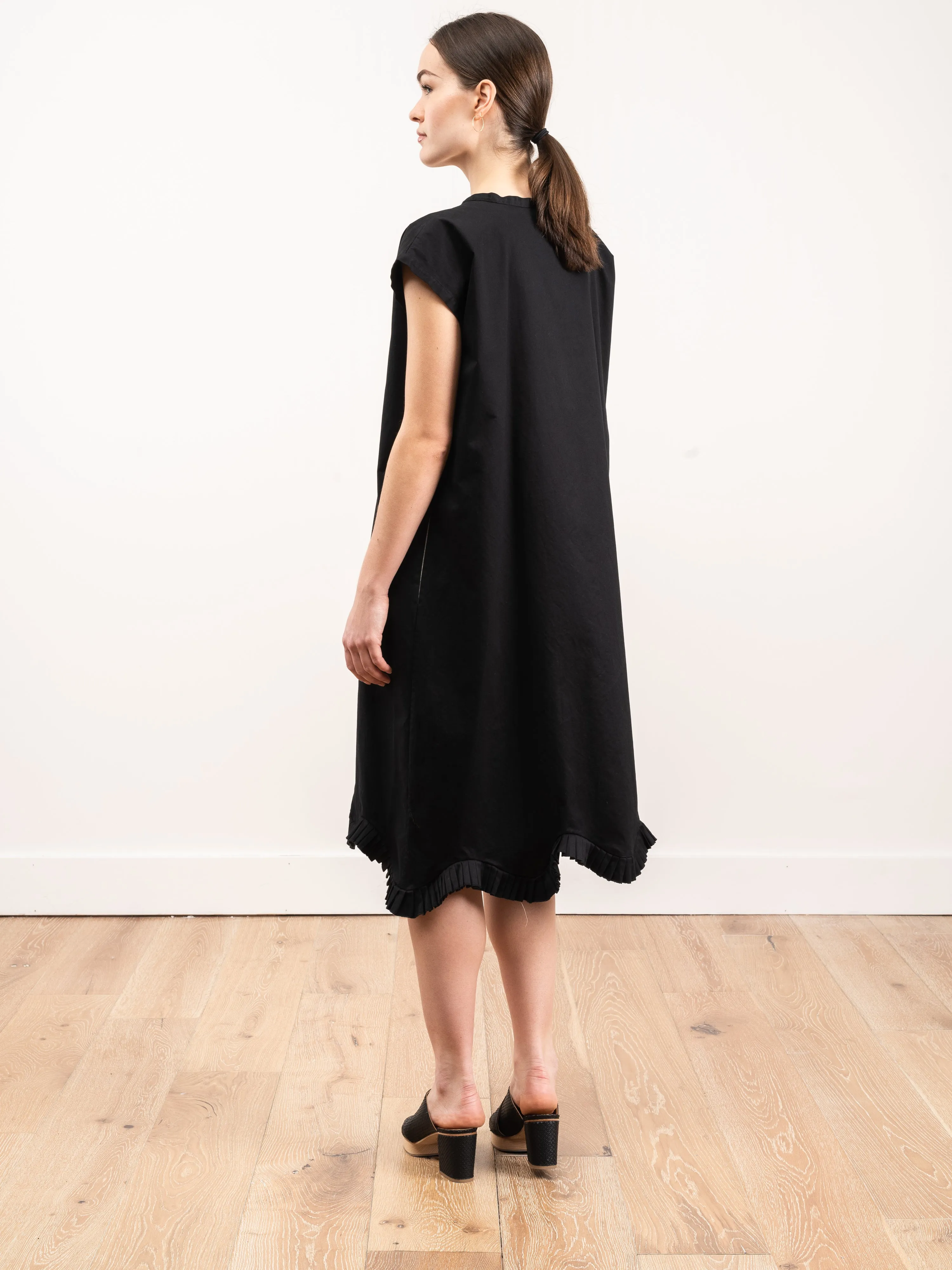pleated hem dress