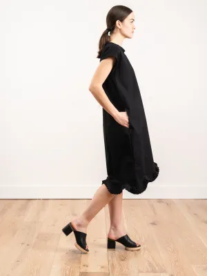pleated hem dress