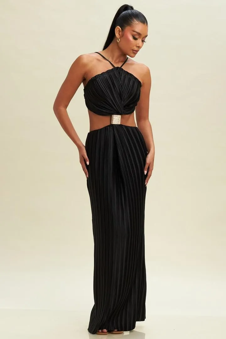 PLEATED MAXI DRESS 10592