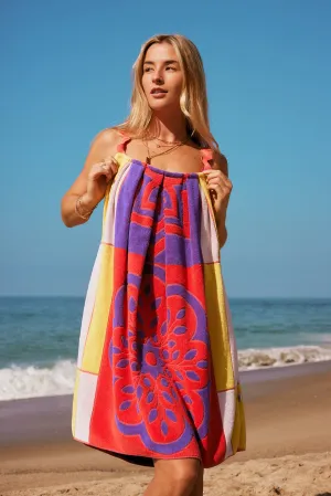 Pleated Towel Dress - Flower