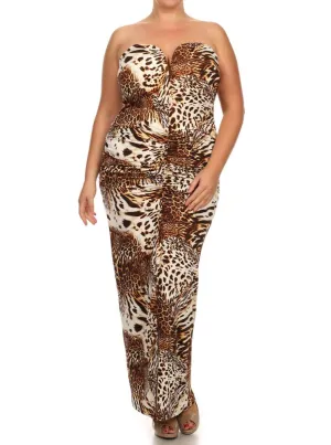 Plus Size Cat Walk Mermaid Maxi Dress