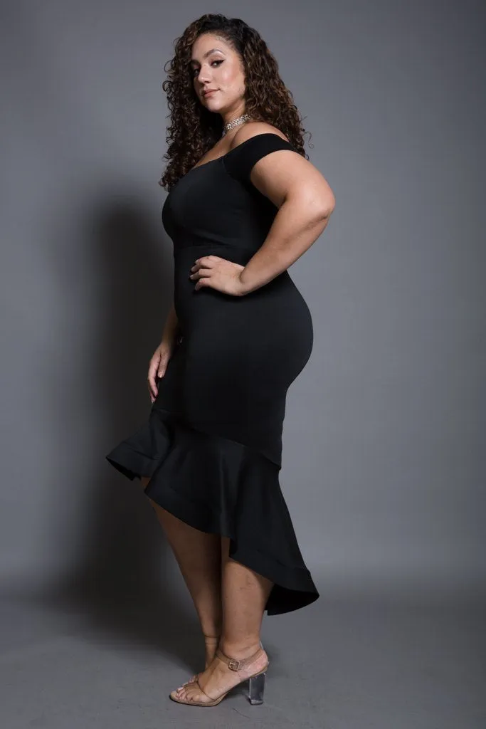 Plus Size Sweetheart Mermaid Maxi Bodycon Dress