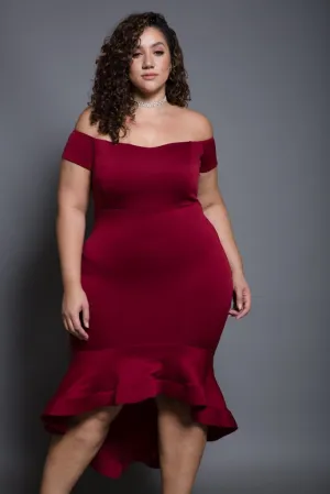 Plus Size Sweetheart Mermaid Maxi Bodycon Dress
