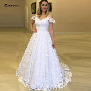 Princess Lace Dress for Bride Dress Off Shoulder Wedding Gowns