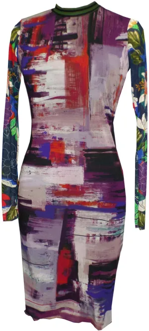 "Puzzle" Crew Neck Dress/Combo