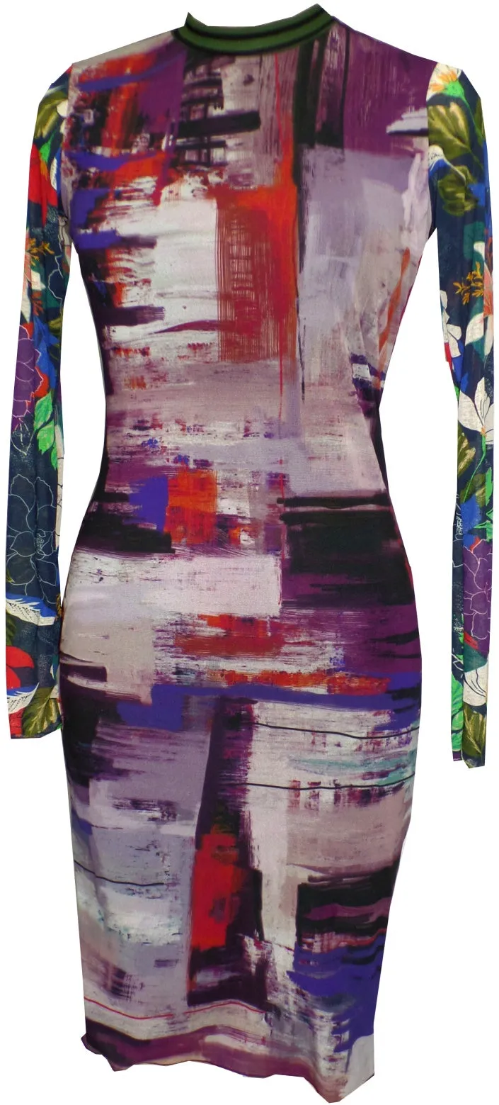 "Puzzle" Crew Neck Dress/Combo