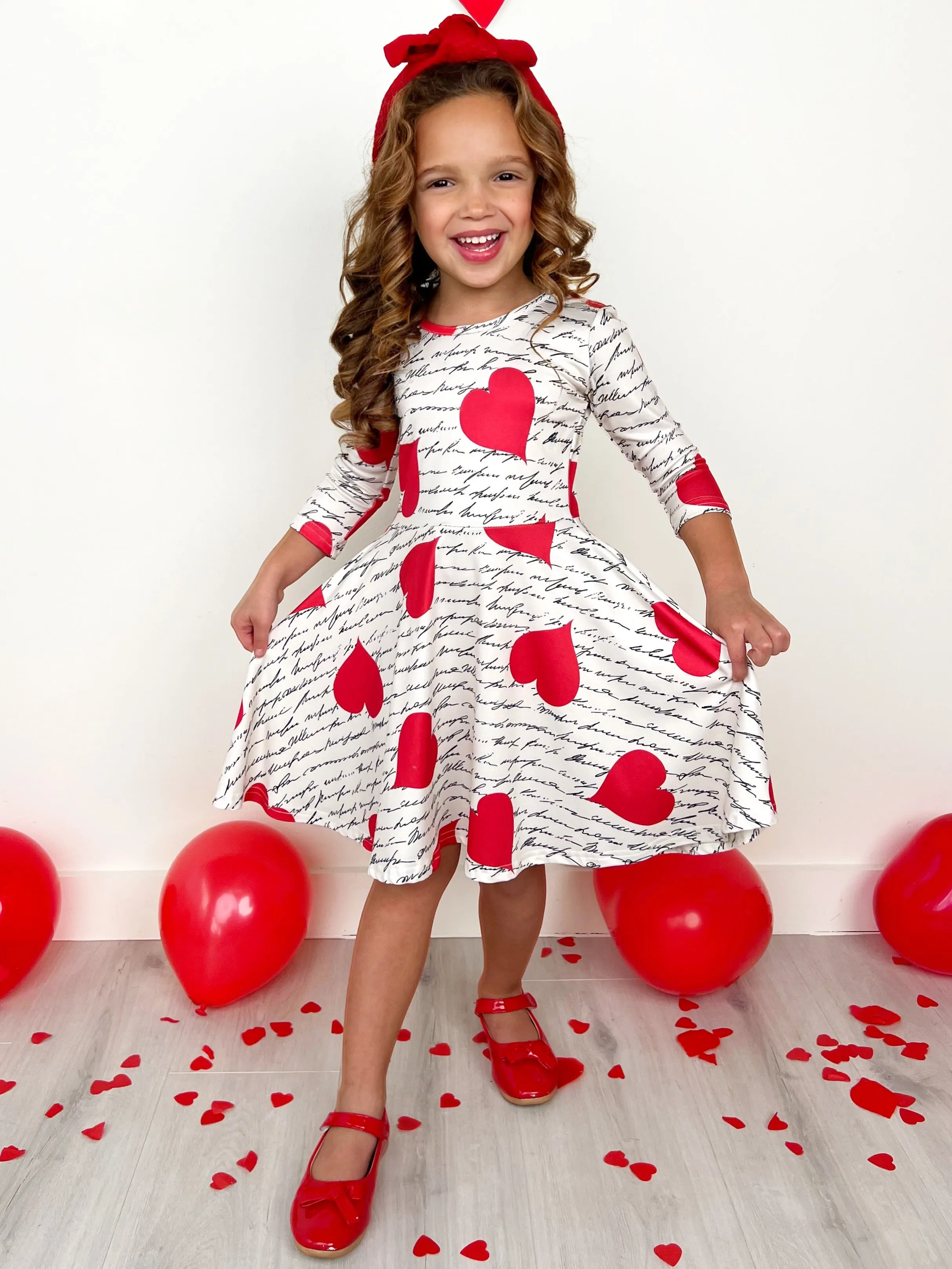 Radiant Heart Twirly Long Sleeve Skater Dress