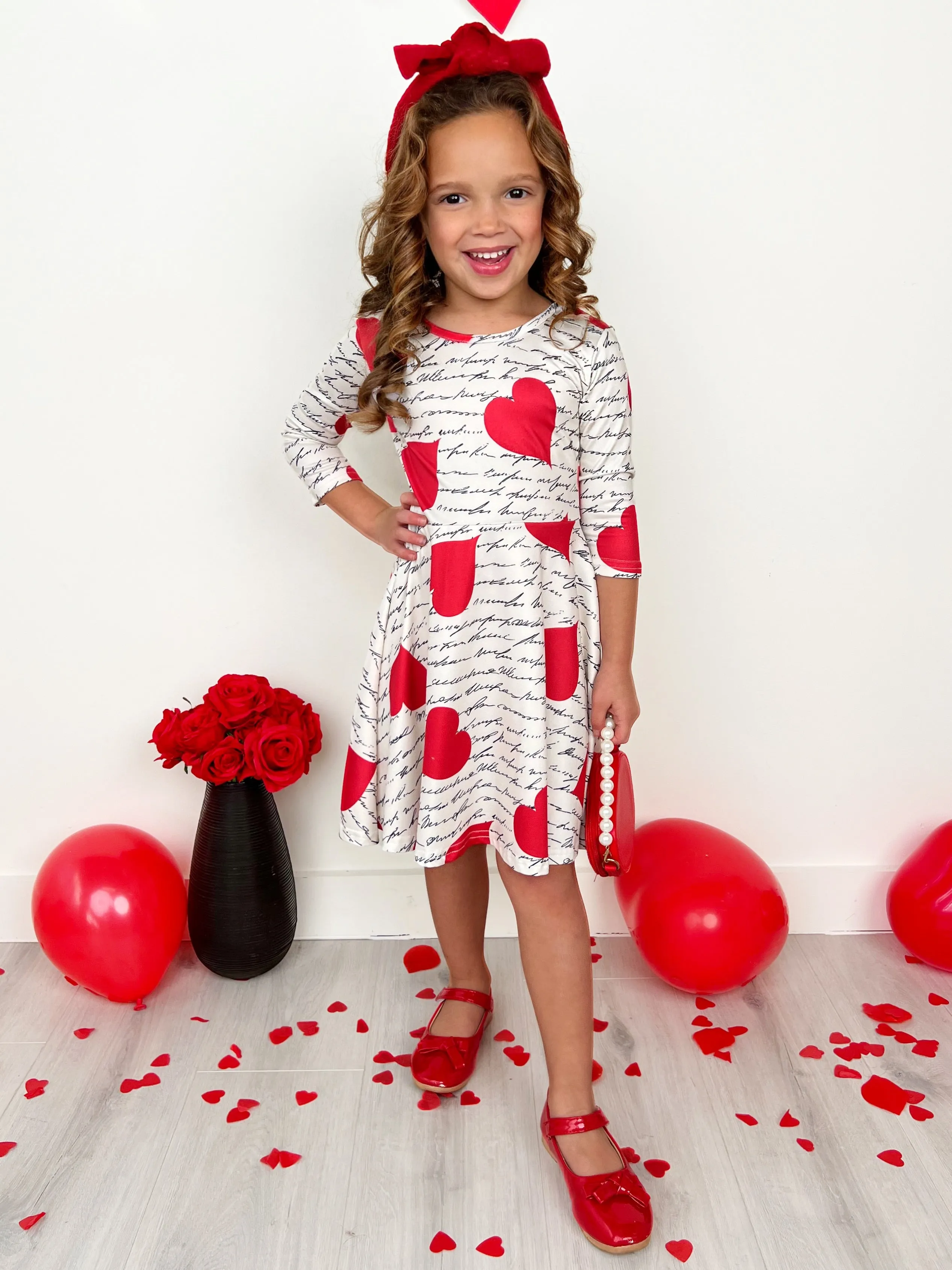 Radiant Heart Twirly Long Sleeve Skater Dress