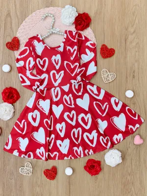 Radiant Heart Twirly Long Sleeve Skater Dress