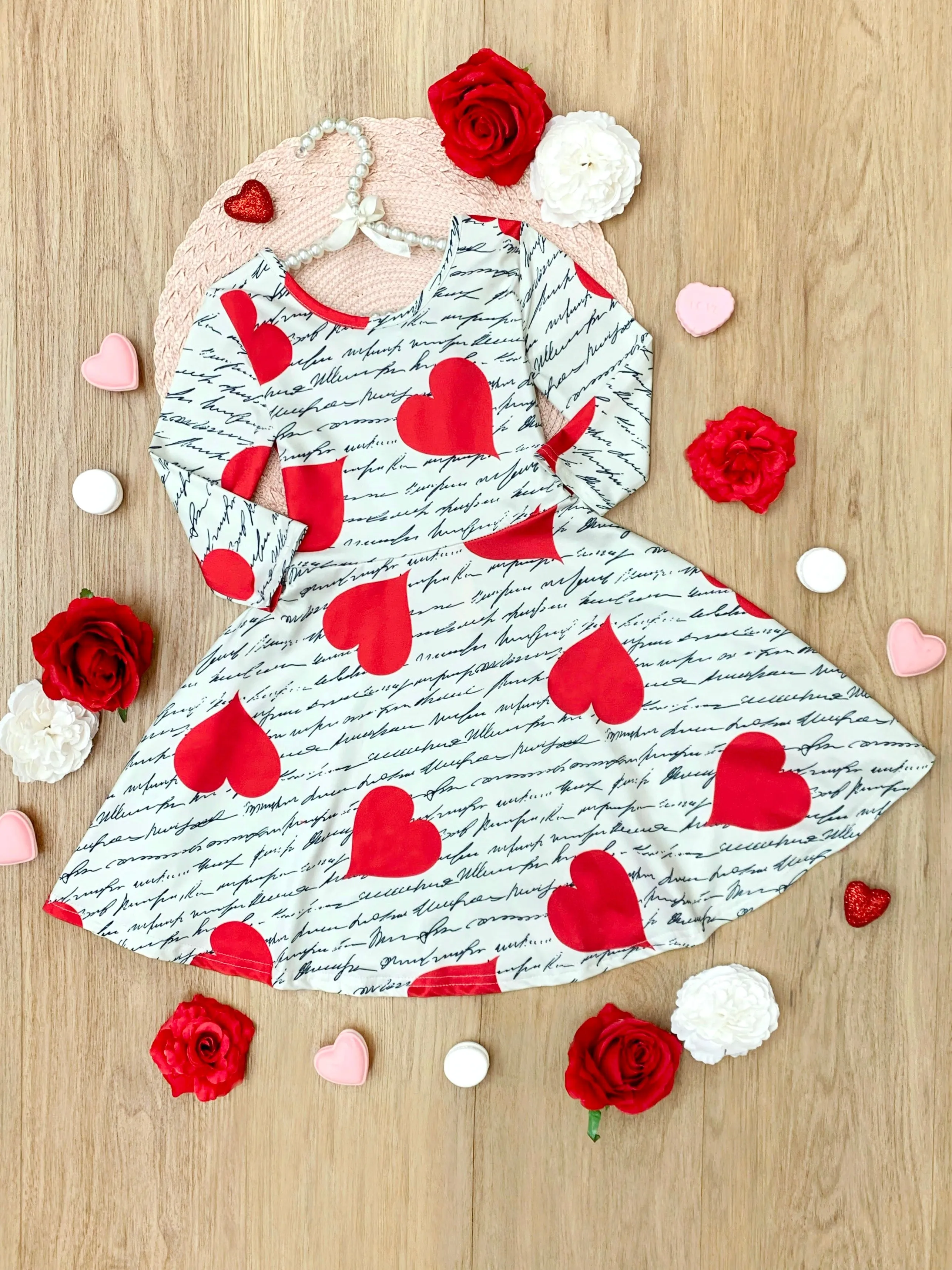 Radiant Heart Twirly Long Sleeve Skater Dress