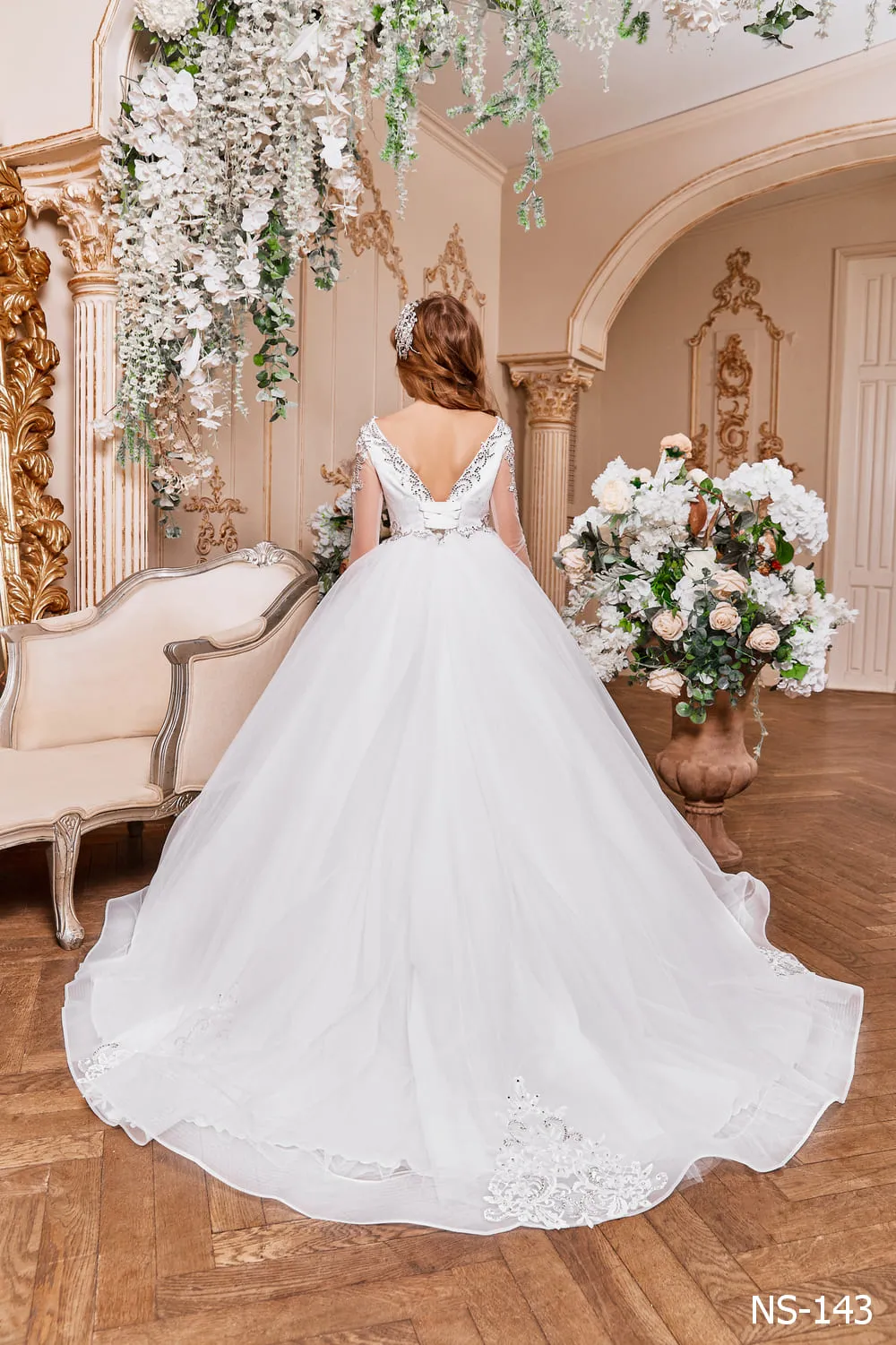Rhinestone Wedding Dress for Junior Bridesmaid
