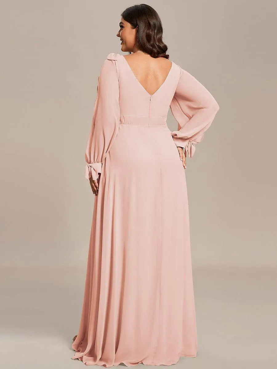 Robe invitée mariage à manches fendues et dos nu
