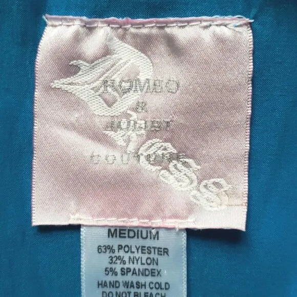 Romeo &amp; Juliet Couture Aqua Blue Satin Ruffle Strapless Mini Cocktail Dress