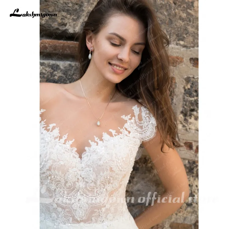 Roycebridal abiti da sposa Lace Wedding Dresses Boho Beach Tulle Marriage Bridal Gowns Custom made Plus Size Princess Party Dresses