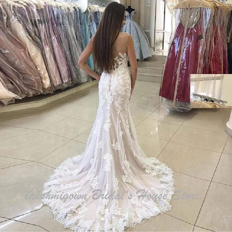 Roycebridal Wedding Gowns Vintage Lace Mermaid made Wedding Dresses