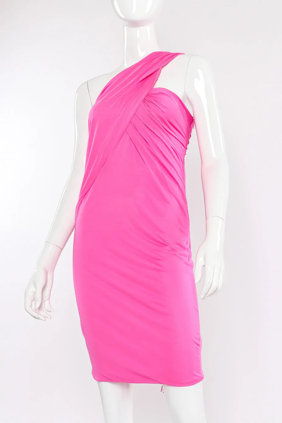 Ruched One Shoulder Dress