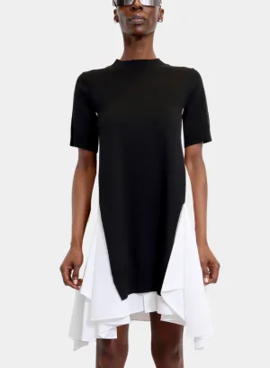 SACAI | Cotton Poplin x Knit Dress
