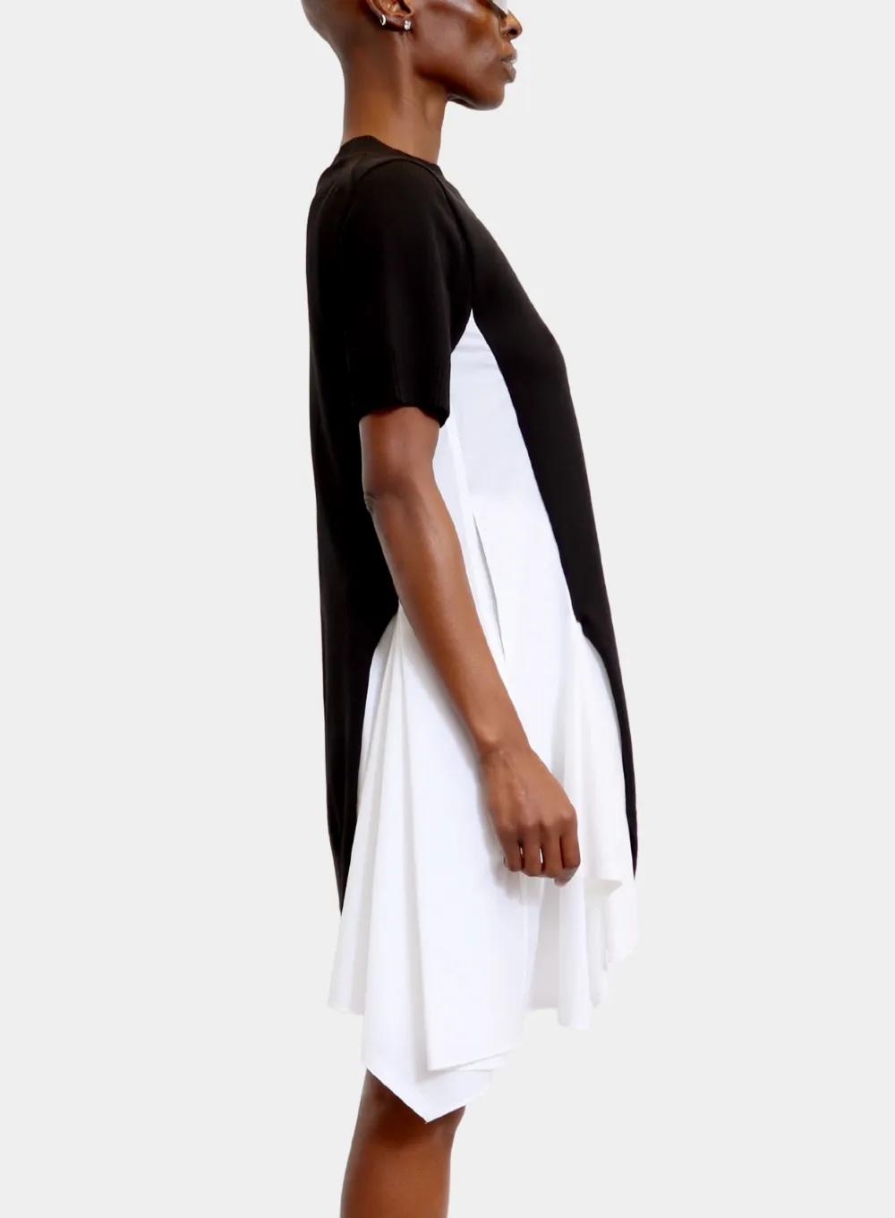 SACAI | Cotton Poplin x Knit Dress