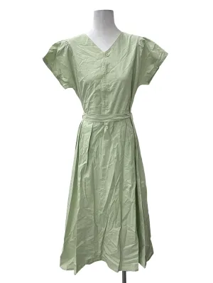 Sage Green Pleated Dress
