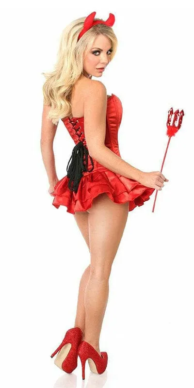 Sexy Deluxe Delicious Devil Corset Dress Halloween Costume