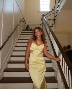 Sexy Yellow Mermaid Spaghetti Straps Long Party Prom Dresses Ideas,Evening Gowns       fg6983