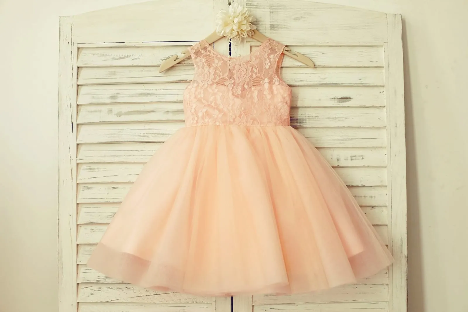 Sheer Neck Navy Blue/Blush/Champagne Lace Tulle Flower Girl Dress