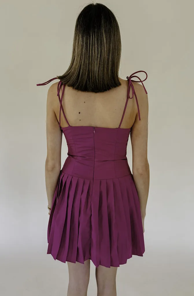SHE'S GOOD PLEATED DRESS