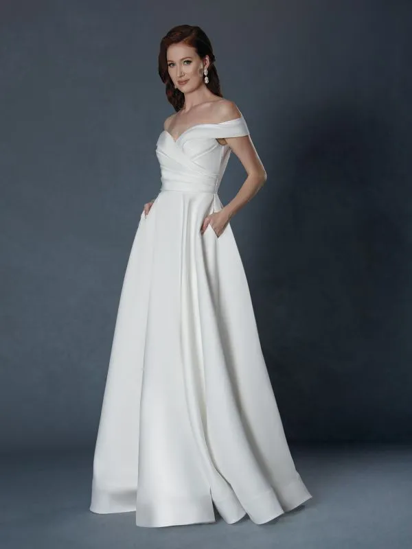 Size 14 Stella Couture 25805 Off White Gown