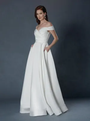 Size 14 Stella Couture 25805 Off White Gown
