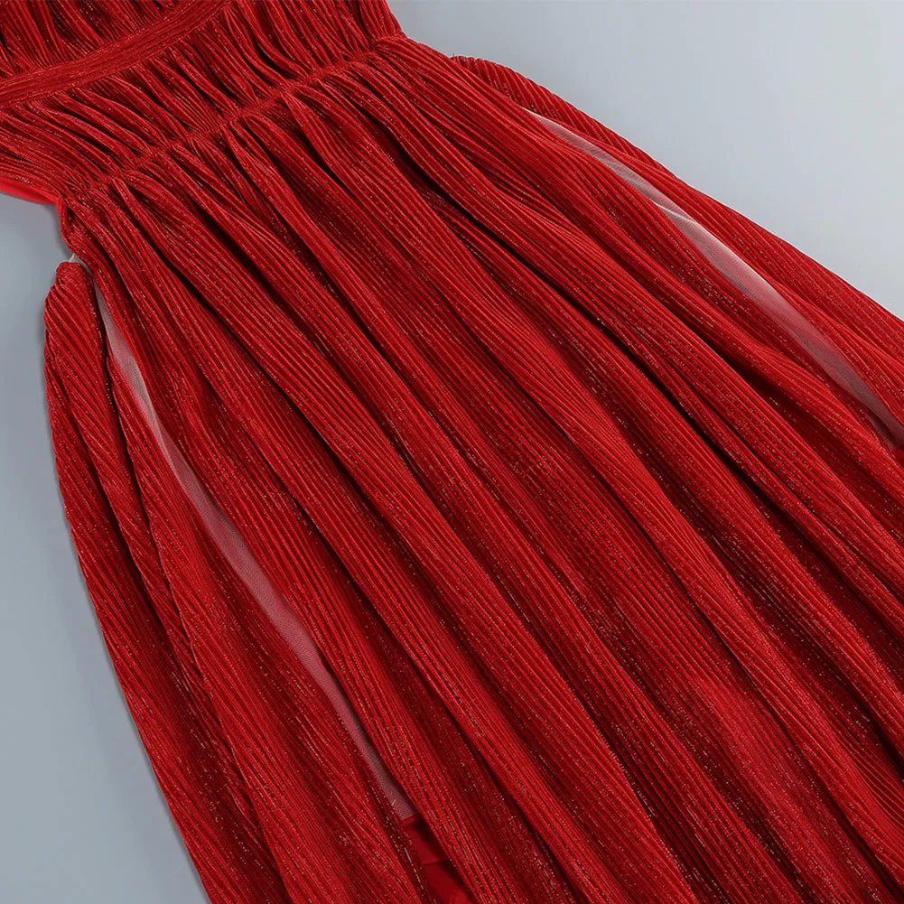 Sleeveless Ruched Maxi Dress KLYF1284