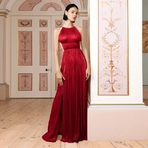 Sleeveless Ruched Maxi Dress KLYF1284