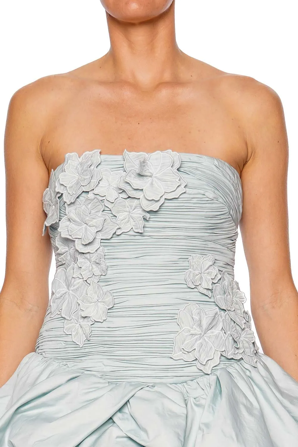 Splendour Strapless Bubble Hem Mini Dress