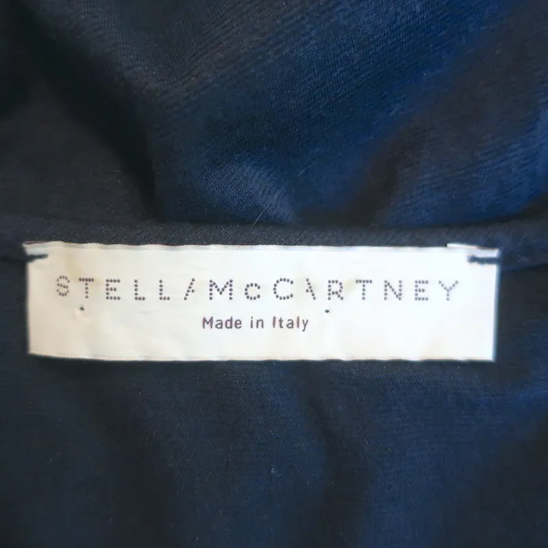 Stella McCartney Accordion Pleated Dress Navy Cotton Jersey Size 38