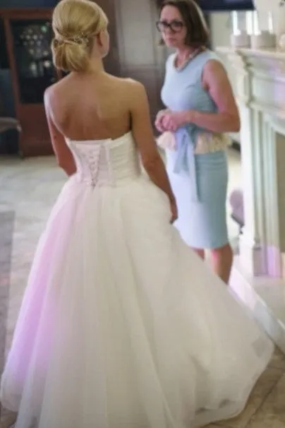 Strapless Floor-Length Wedding Dresses Backless