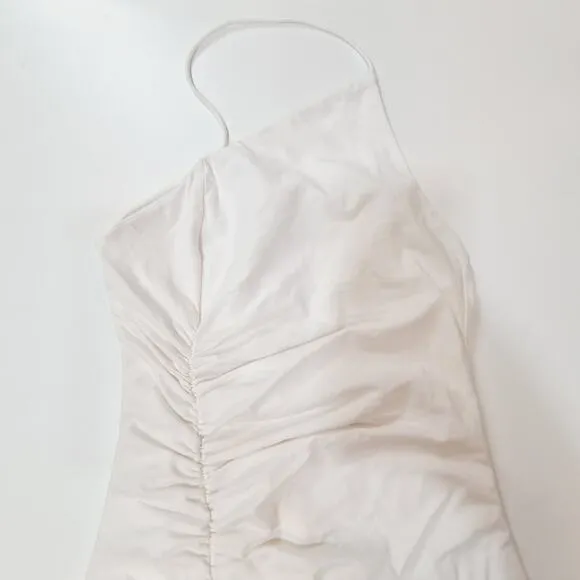 Superdown Brynn Ruched Midi Dress in White XS