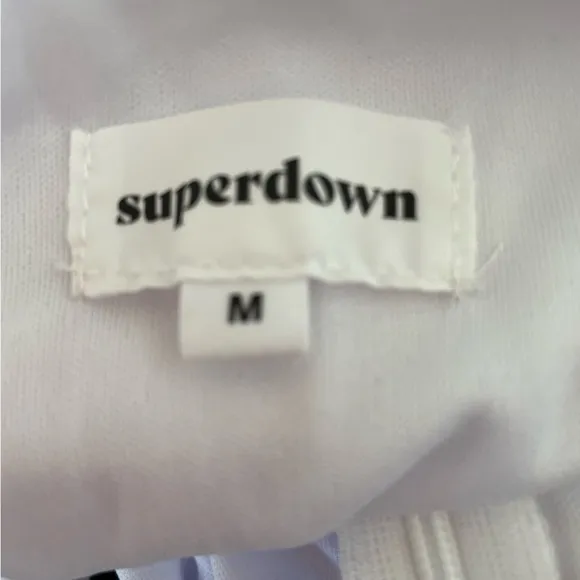 superdown Lisa Ruched Mini Dress in White Size Medium
