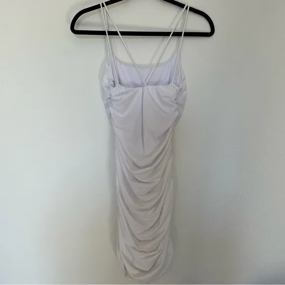 superdown Lisa Ruched Mini Dress in White Size Medium