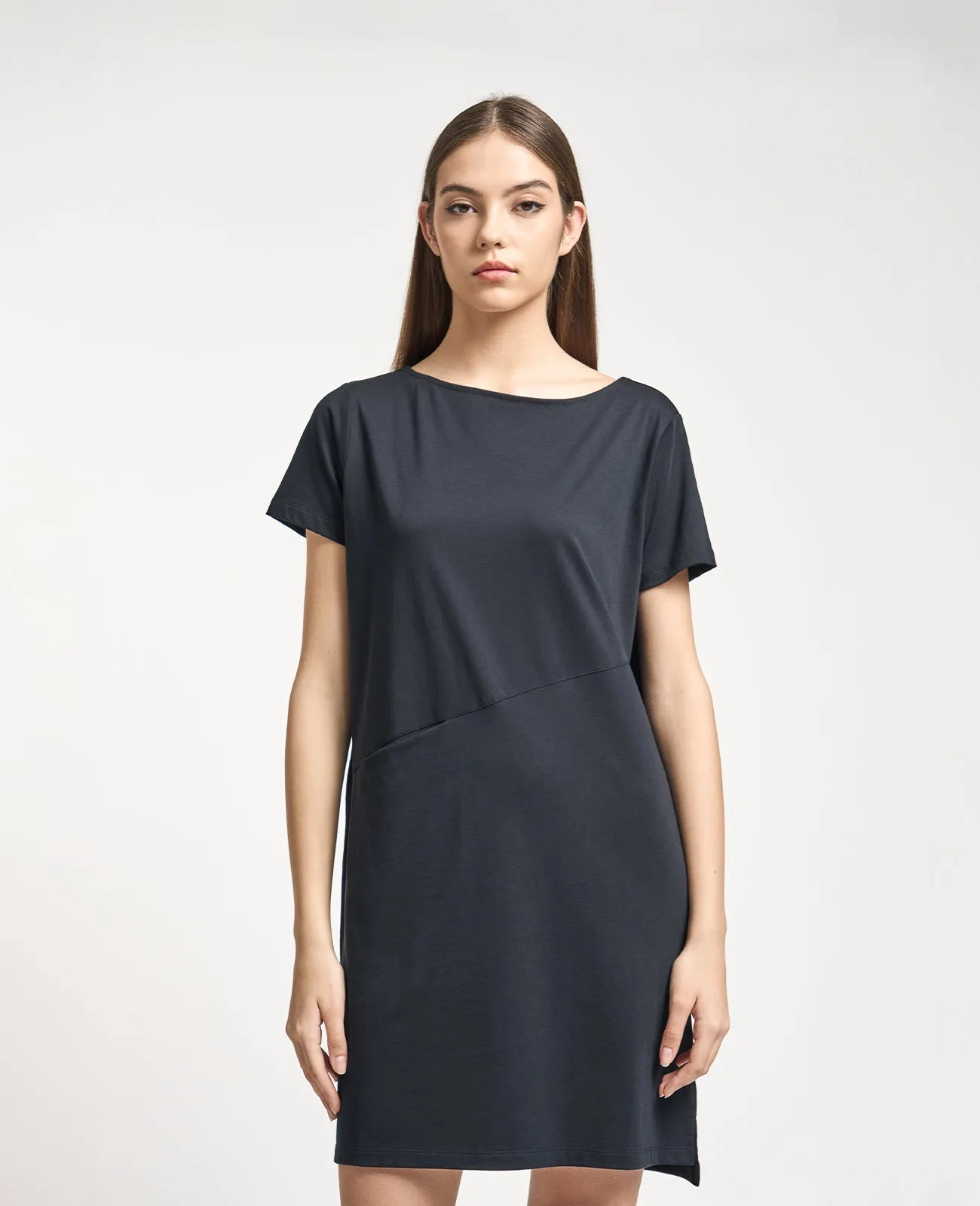 Supima Boat Neck Tee Dress