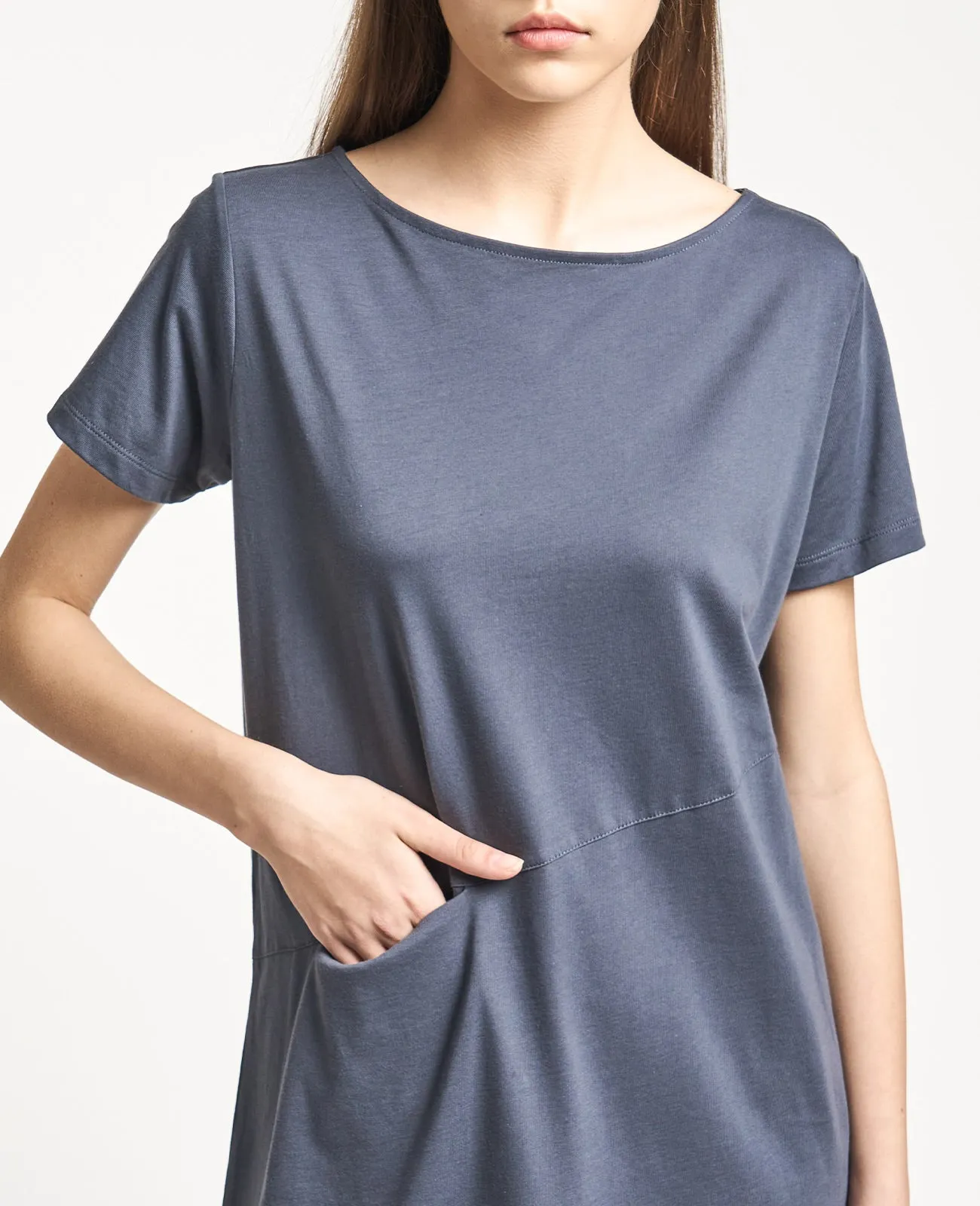 Supima Boat Neck Tee Dress