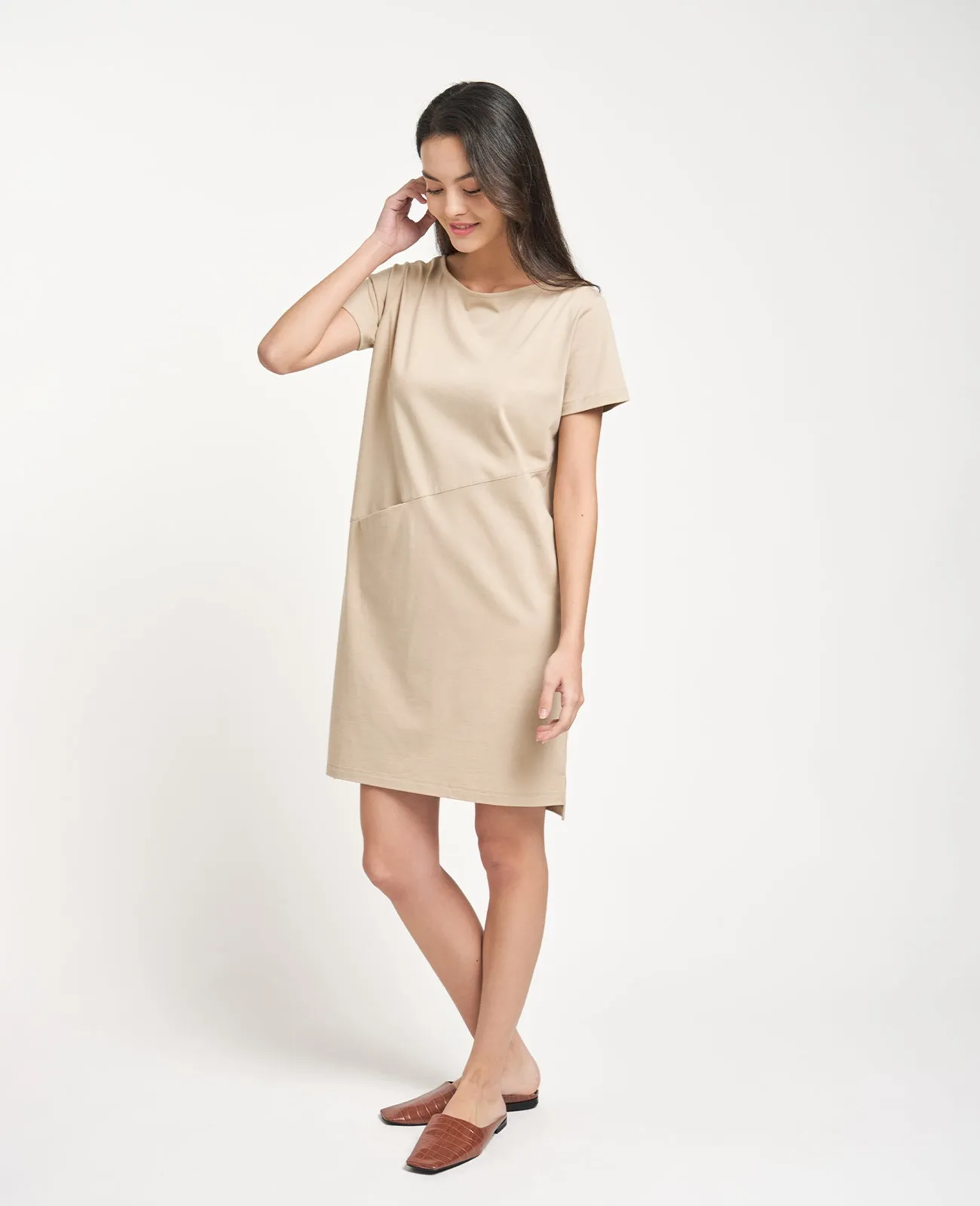 Supima Boat Neck Tee Dress