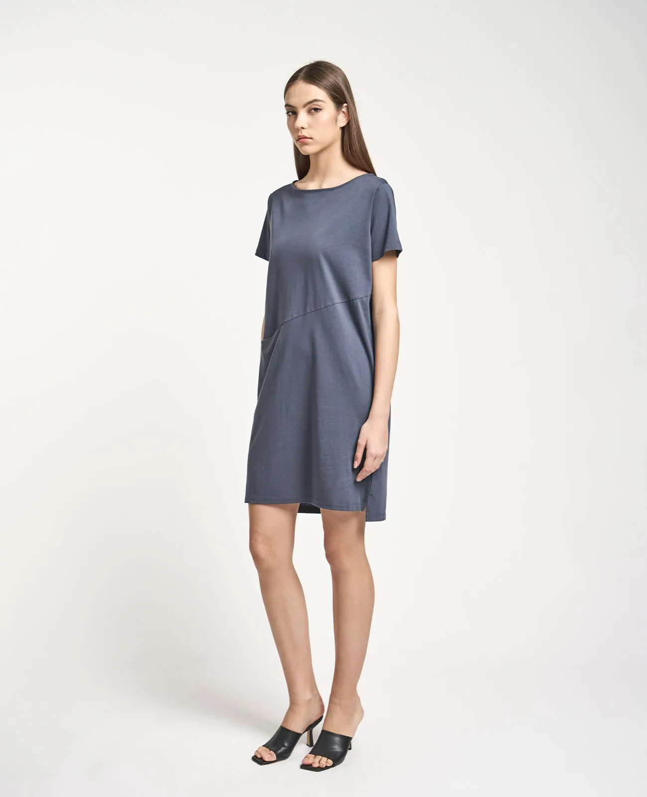 Supima Boat Neck Tee Dress
